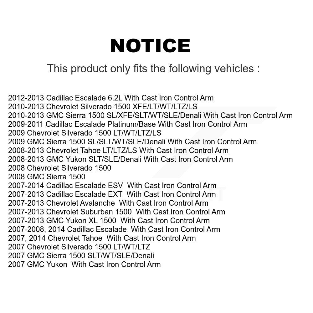 Control Arm Ball Joint Tie Rod End Link Front Kit (8Pc) For Chevrolet GMC Sierra