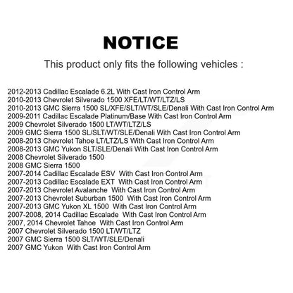 Control Arm Ball Joint Tie Rod End Link Front Kit (8Pc) For Chevrolet GMC Sierra