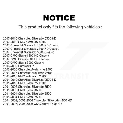 Arm Ball Joint Tie Rod End Link Front Kit For Chevrolet GMC Sierra 2500 HD 3500