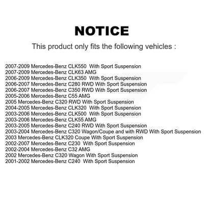 Arm Ball Joint Tie Rod End Link Front Kit (8Pc) For Mercedes-Benz C230 C240 C280