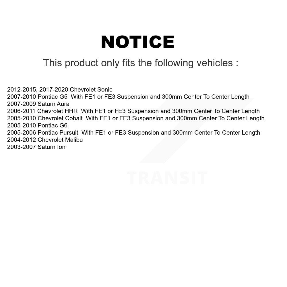 Suspension Bar Link Front Pair For Chevrolet Cobalt Malibu Pontiac Sonic G5 G6