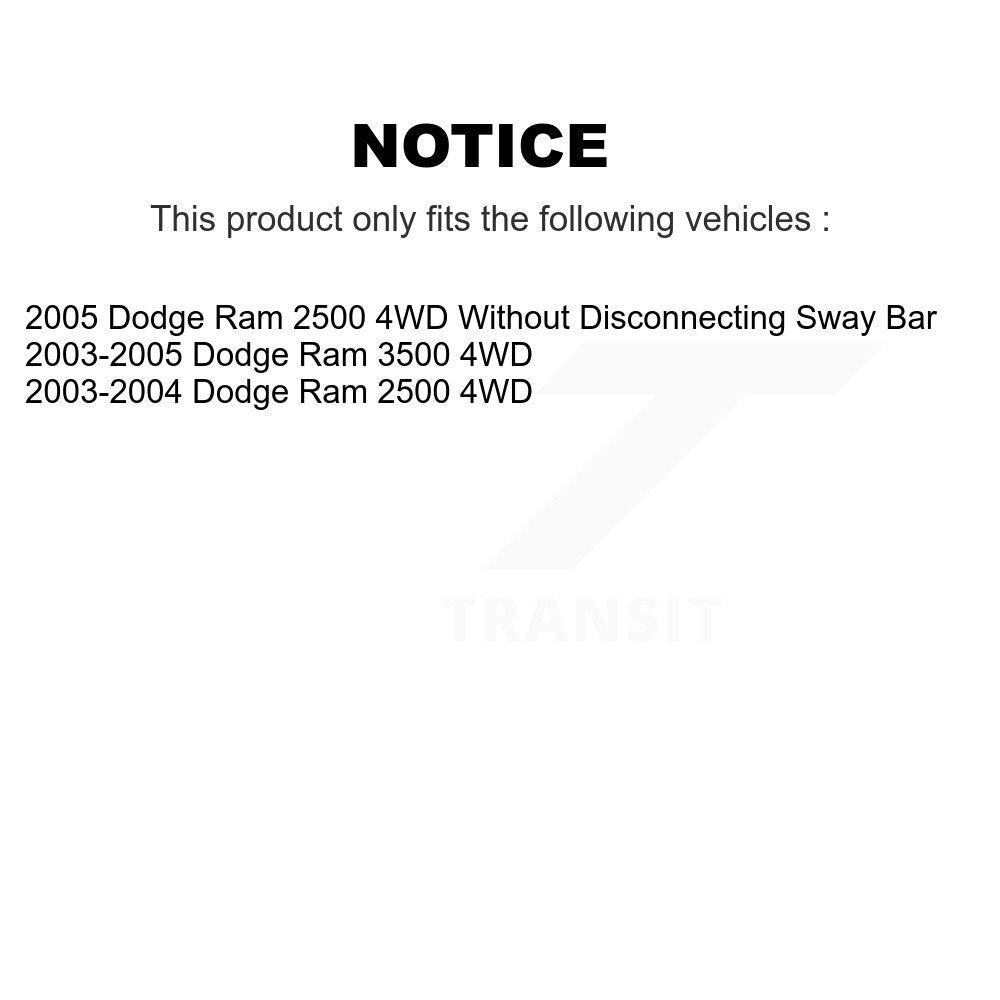 Suspension Stabilizer Bar Link Front Pair For Dodge Ram 2500 3500 4WD