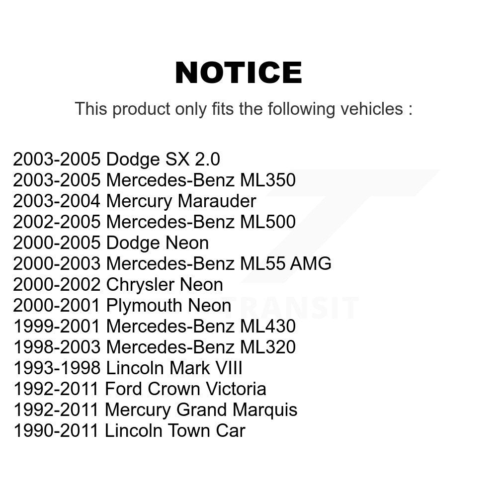 Suspension Sway Bar Link Rear Pair For Lincoln Town Car Ford Crown Victoria Neon