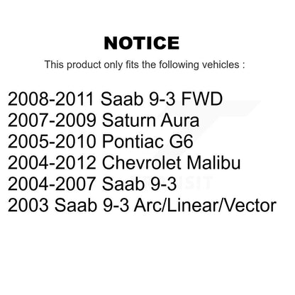 Suspension Sway Bar Link Rear Pair For Chevrolet Malibu Pontiac G6 Saab 9-3 Aura