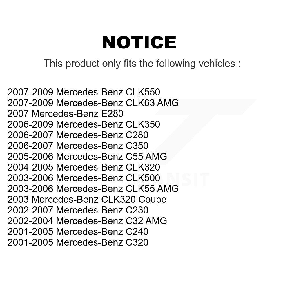 Suspension Sway Bar Link Rear Kit For Mercedes-Benz C230 C240 C280 CLK350 CLK320