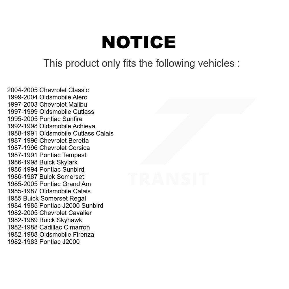 Lower Ball Joints Front Pair For Pontiac Chevrolet Cavalier Sunfire Grand