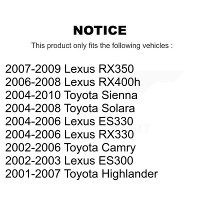 Lower Ball Joints Front Kit For Toyota Sienna Camry Lexus Highlander RX350