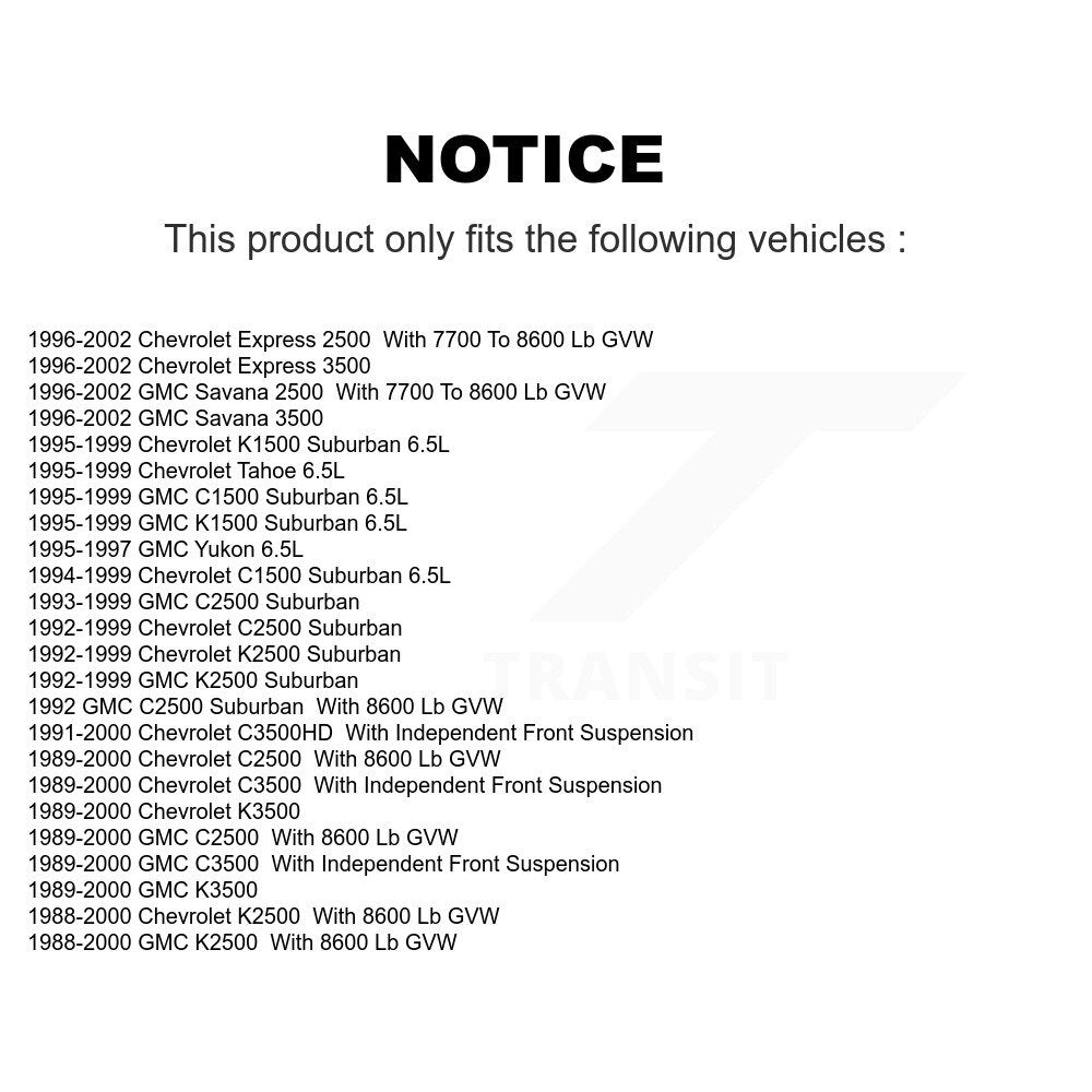 Upper Ball Joint Front Pair For Chevrolet GMC K2500 C2500 K3500 C3500 3500