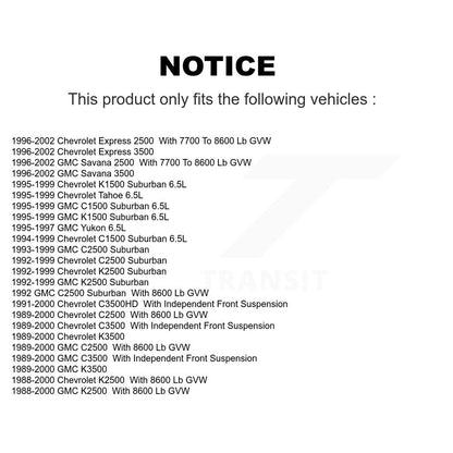 Upper Ball Joint Front Pair For Chevrolet GMC K2500 C2500 K3500 C3500 3500
