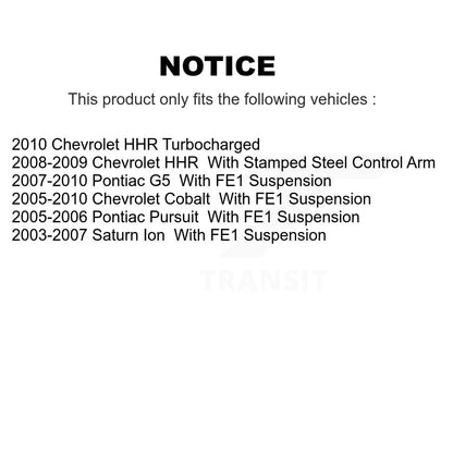 Suspension Control Arm & Ball Joint Front Lower Kit For Chevrolet Cobalt Pontiac
