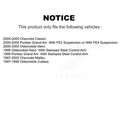 Suspension Control Arm Ball Joint Front Lower Kit For Pontiac Grand Am Chevrolet