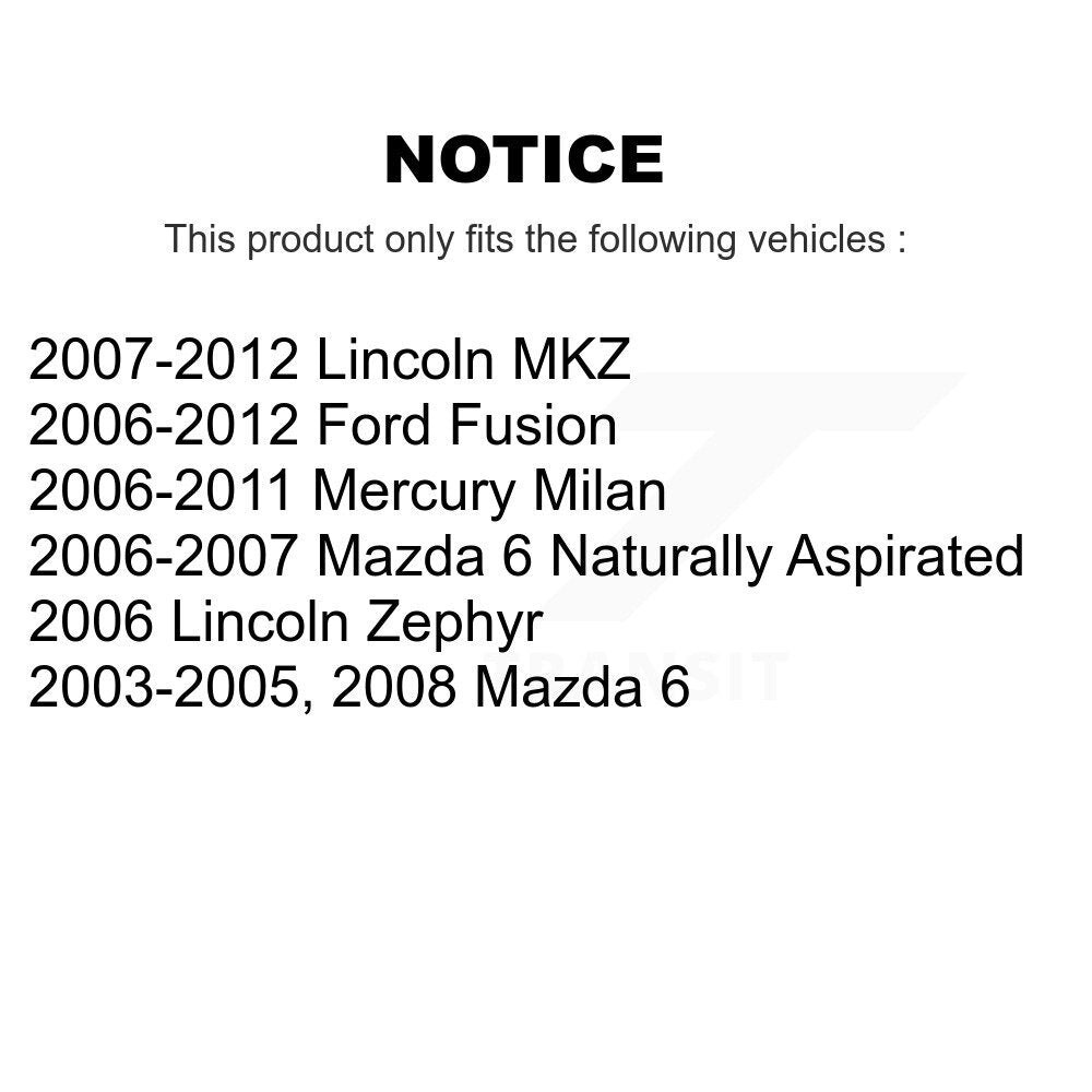 Suspension Control Arm Ball Joint Front Lower Rearward Kit For Ford Fusion Mazda