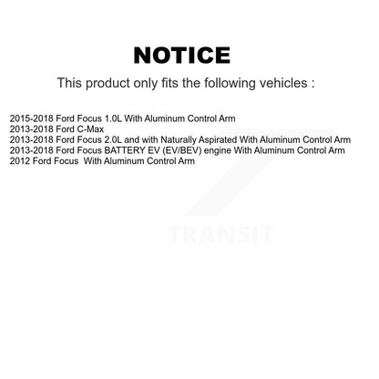 Control Arm And Ball Joint Tie Rod End Link Front Kit (8Pc) For Ford Focus C-Max