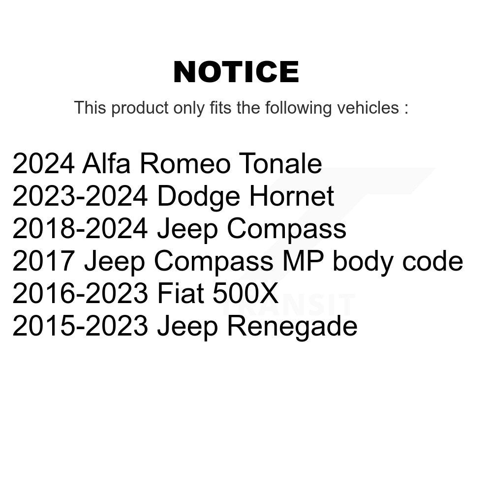Suspension Bar Link Front Pair For Jeep Compass Renegade Dodge Hornet Fiat 500X