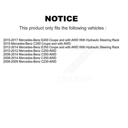Control Arm & Ball Joint Tie Rod End Link Front Kit (8Pc) For Mercedes-Benz C300