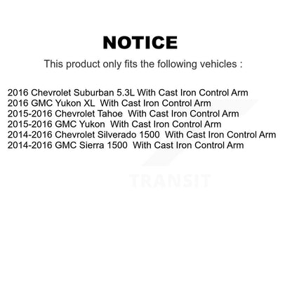 Control Arm And Ball Joint Tie Rod End Link Front Kit (8Pc) For GMC Sierra 1500