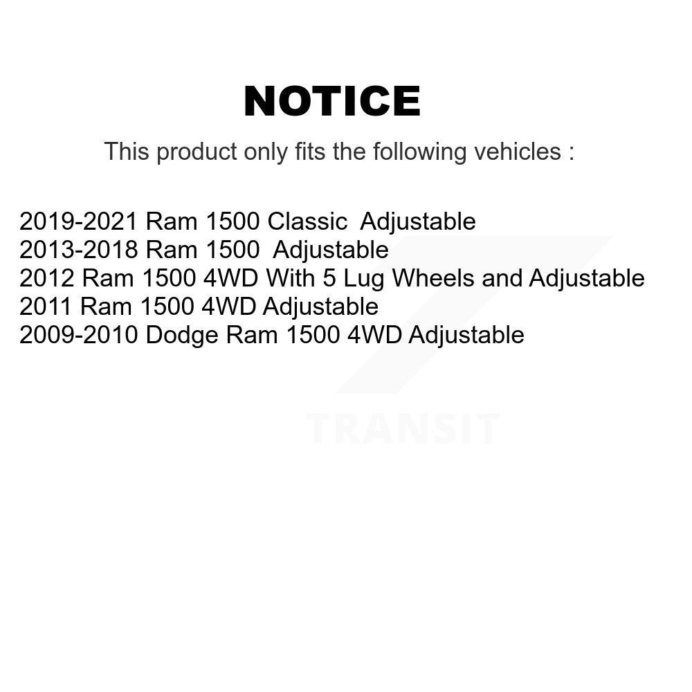 Lower & Upper Suspension Ball Joints Front Kit For Ram 1500 Classic Dodge