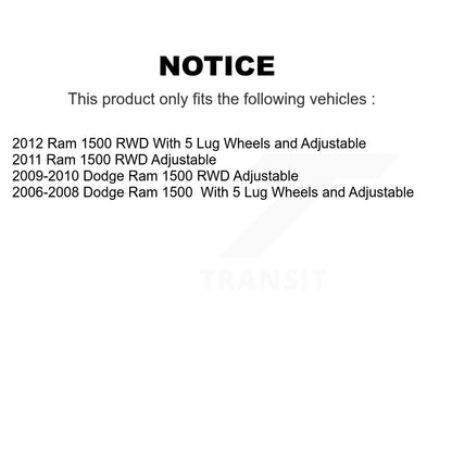 Lower & Upper Suspension Ball Joints Front Kit For Dodge Ram 1500