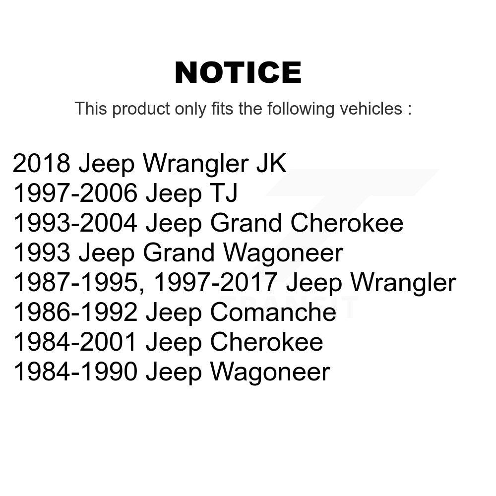 Lower & Upper Ball Joints Front Kit For Jeep Wrangler Grand Cherokee JK Comanche