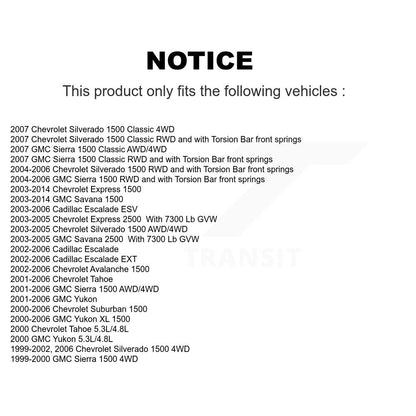 Lower & Upper Ball Joint Front Kit For Chevrolet GMC Silverado 1500 Sierra Yukon