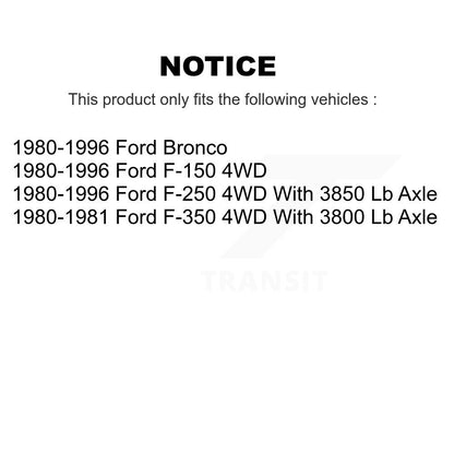 Lower & Upper Suspension Ball Joints Front Kit For Ford F-150 F-250 Bronco F-350