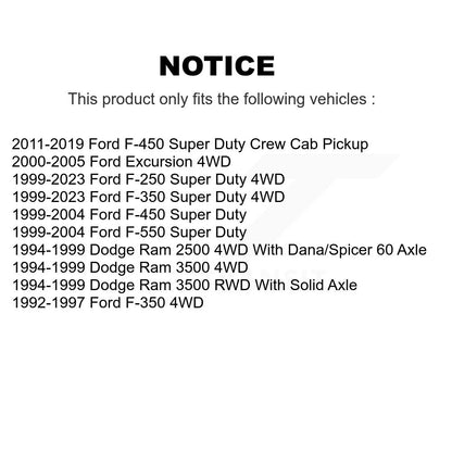 Lower & Upper Ball Joints Front Kit For Ford F-350 Super Duty F-250 Dodge Ram