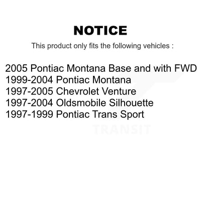 Tie Rod End Front Kit For Pontiac Montana Chevrolet Venture Oldsmobile Trans