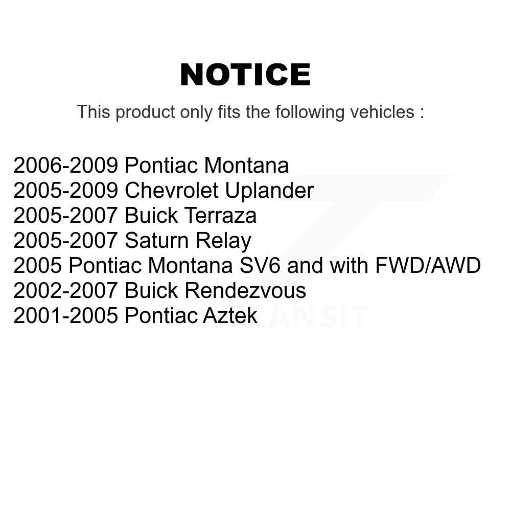 Tie Rod End Front Kit For Pontiac Montana Chevrolet Uplander Buick Rendezvous