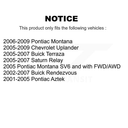 Tie Rod End Front Kit For Pontiac Montana Chevrolet Uplander Buick Rendezvous