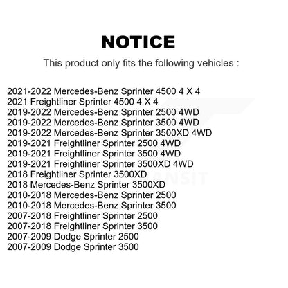 Tie Rod End Front Kit For Mercedes-Benz Sprinter 2500 3500 Dodge 3500XD 4500