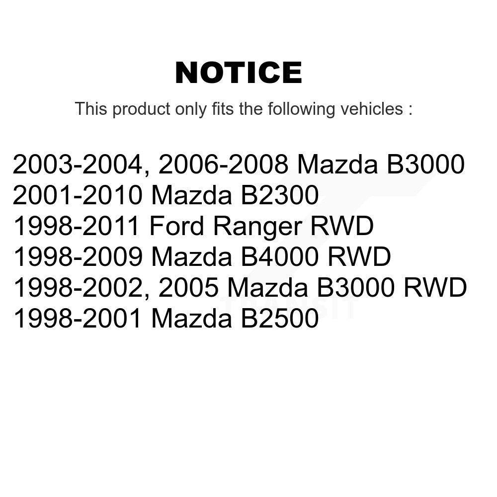 Suspension Bar Link Front Rear Kit For Ford Ranger Mazda B4000 B3000 B2300 B2500