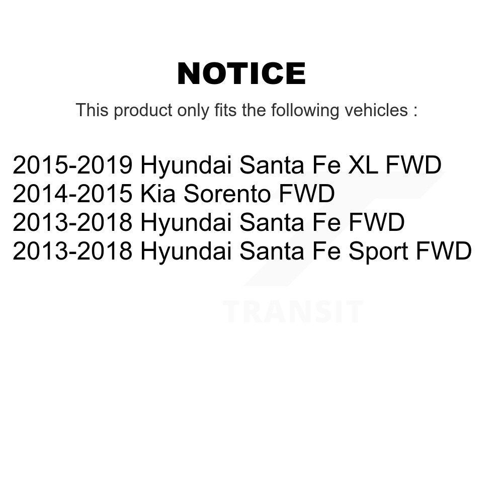 Suspension Bar Link Front Rear Kit For Hyundai Santa Fe Sport Kia Sorento XL FWD