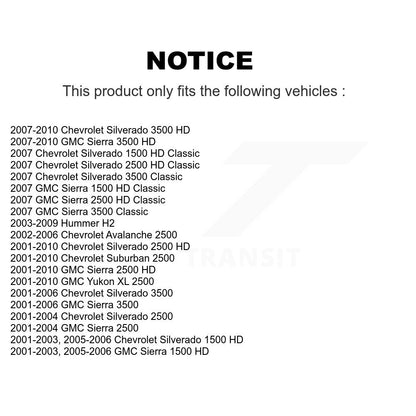 Ball Joint Tie Rod End Front Kit For Chevrolet GMC Sierra 2500 HD Silverado 3500