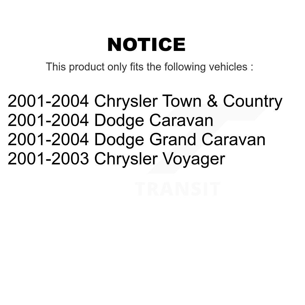 Ball Joint Tie Rod End Front Kit For Dodge Caravan Grand Chrysler Town & Country