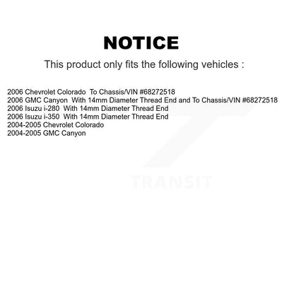 Ball Joint & Tie Rod End Front Kit For Chevrolet Colorado GMC Canyon Isuzu i-280