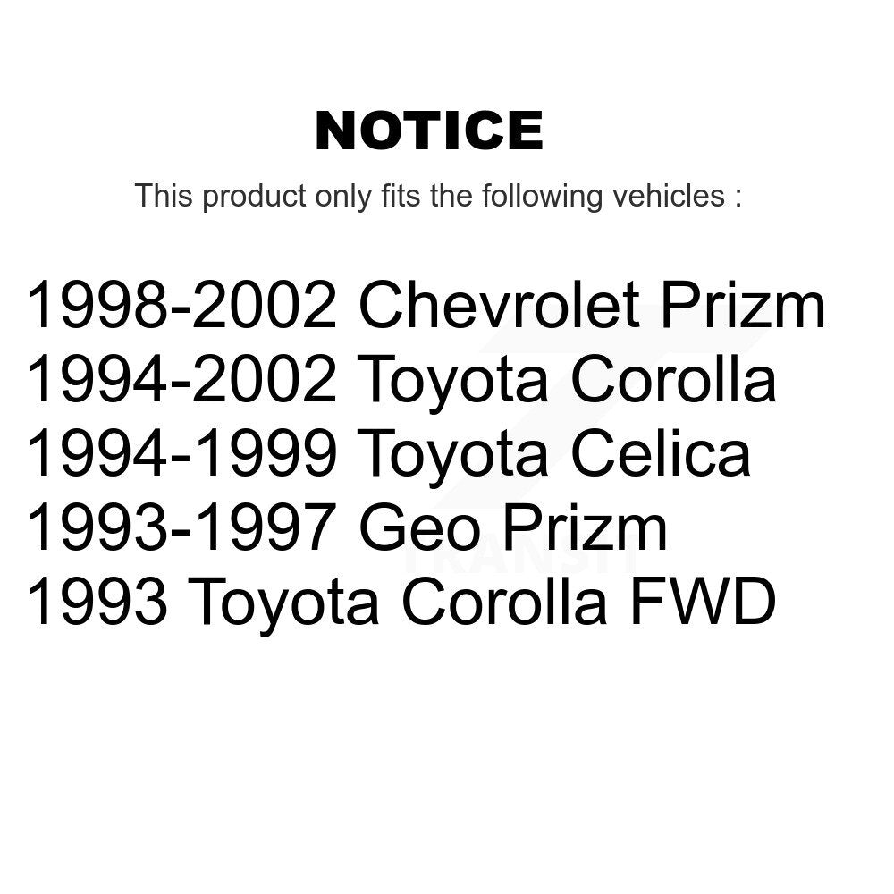 Ball Joint & Tie Rod End Front Kit For Toyota Corolla Celica Prizm Chevrolet Geo