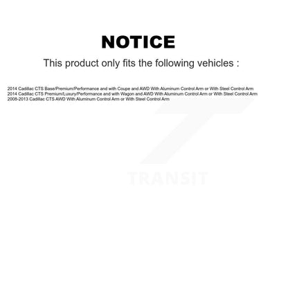 Suspension Ball Joint And Tie Rod End Front Kit For Cadillac CTS