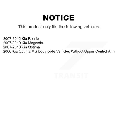 Suspension Ball Joint And Tie Rod End Front Kit For Kia Rondo Optima Magentis