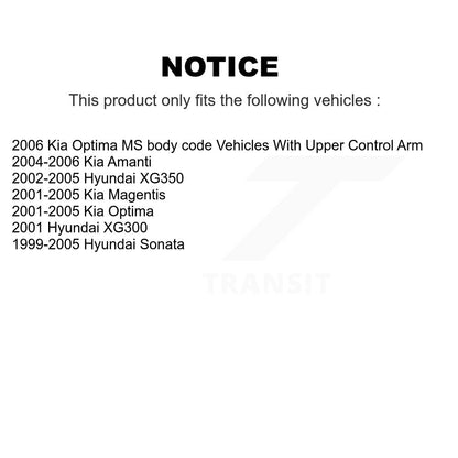 Ball Joint And Tie Rod End Front Kit For Hyundai Sonata Kia Amanti Optima XG350