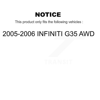 Suspension Control Arm And Tie Rod End Front Kit For 2005-2006 INFINITI G35 AWD
