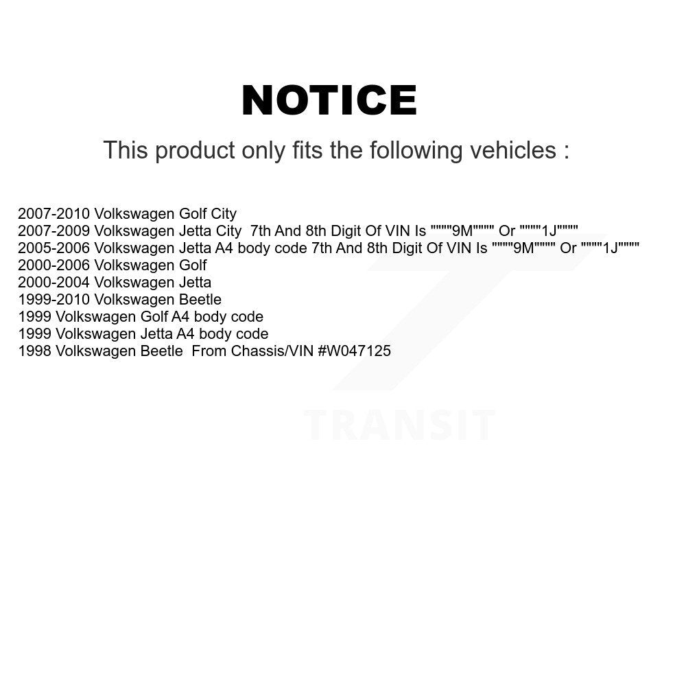 Suspension Control Arm & Tie Rod End Front Kit For Volkswagen Jetta Golf Beetle