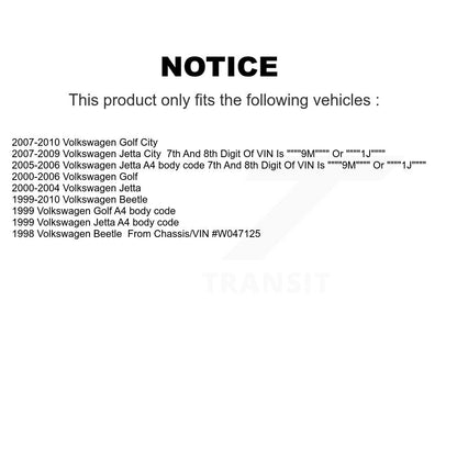 Suspension Control Arm & Tie Rod End Front Kit For Volkswagen Jetta Golf Beetle
