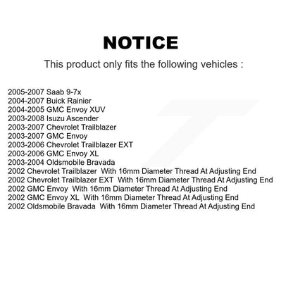 Suspension Control Arm Assembly Tie Rod End Front Kit For GMC Chevrolet Envoy XL