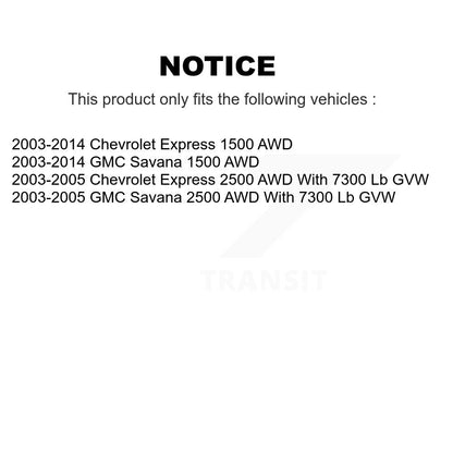 Suspension Control Arm Assembly Tie Rod End Front Kit For Chevrolet Express 1500