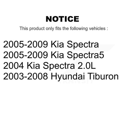 Suspension Control Arm Assembly & Tie Rod End Front Kit For Kia Spectra Hyundai