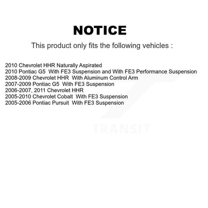 Suspension Control Arm Assembly & Tie Rod End Front Kit For Chevrolet Cobalt G5