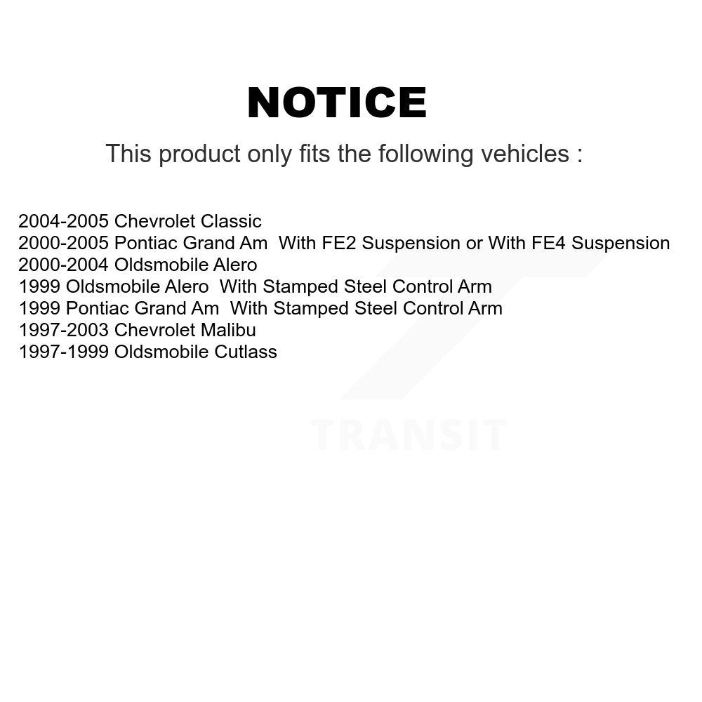 Suspension Arm Tie Rod End Front Kit For Pontiac Grand Am Chevrolet Malibu Alero