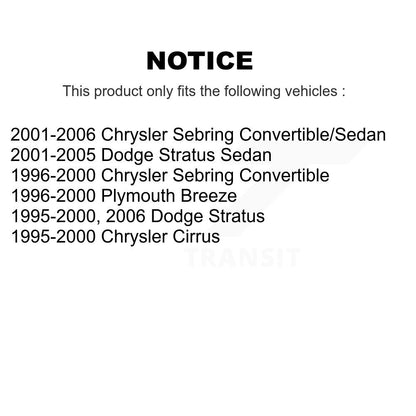 Suspension Control Arm Front Kit For Chrysler Sebring Cirrus Dodge Stratus