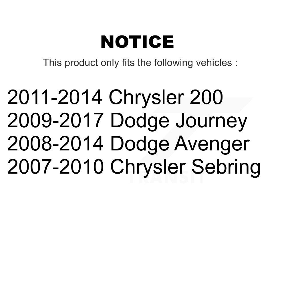 Trailing Arm Bushing Rear Pair For Dodge Journey Chrysler 200 Avenger Sebring