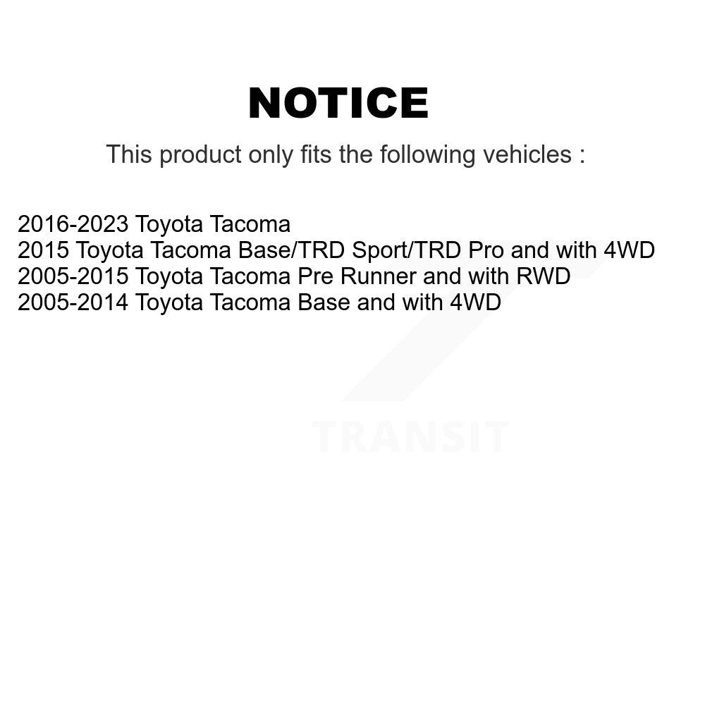 Control Arm And Ball Joint Tie Rod End Link Front Kit (8Pc) For Toyota Tacoma